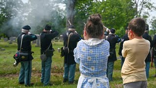 Civil War Memorial Ceremony at Pine Grove Cemetery in Waterville, Maine
