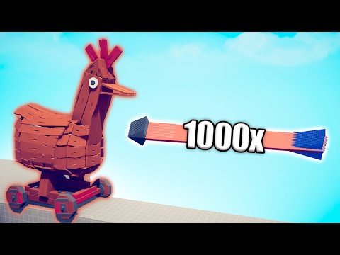 TROJAN CHICKEN vs 1000x OVERPOWERED UNITS - TABS | Totally Accurate Battle Simulator 2024