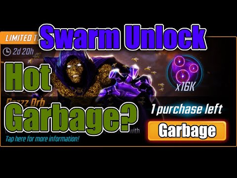 A SWARM OF FLIES | HOT GARBAGE?!? | SWARM UNLOCK AND BLITZ TIER 8 GAMEPLAY | MARVEL STRIKE FORCE