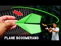 How to make paper airplanes fly back to you. Plane boomerang