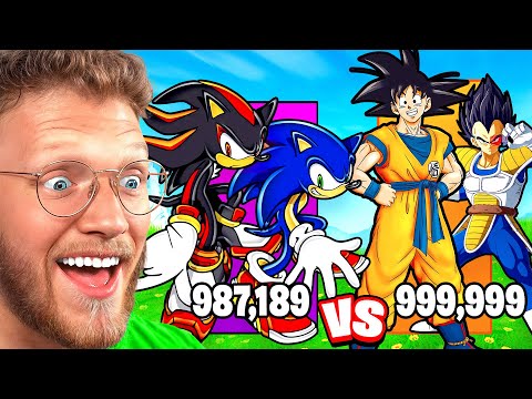 GOKU  & VEGETA vs SONIC & SHADOW POWER LEVEL COMPARISON!