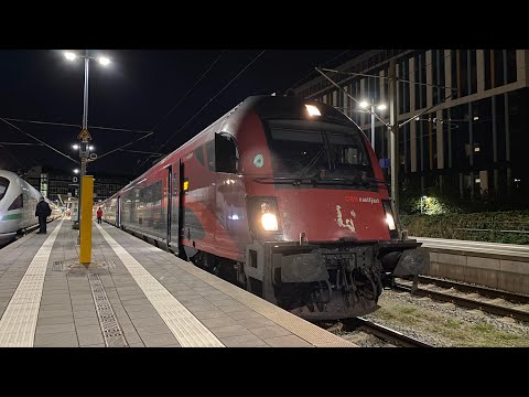 Kurze Mitfahrt im ÖBB Railjet 1 in der Business Class von München Hbf nach München Ost + Roomtour