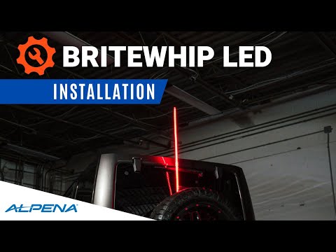 Install Britewhip LED Whip Light from Alpena