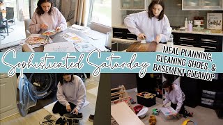 LAST FALL SATURDAY CLEAN UP // Washing The Family's Shoes + Meal Planning & Basement Clean