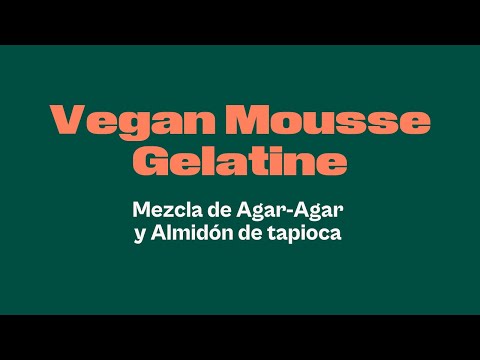 Gelling vegan mousses
