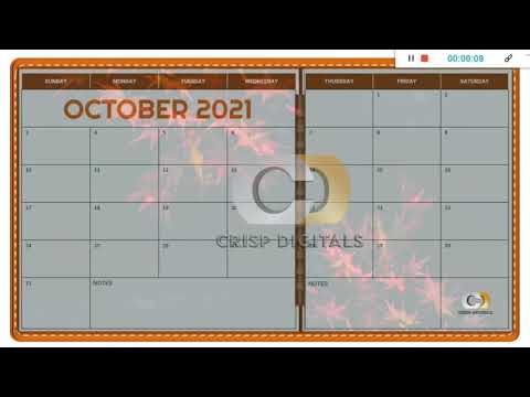 OCTOBER 2021 Calendar is here! Here is a short video review on Crisp Digitals October's Calendar.
