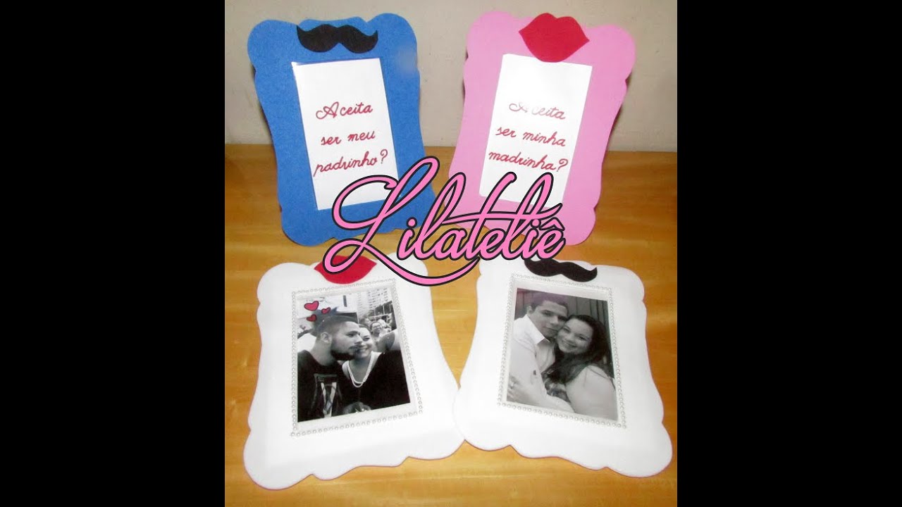 Porta Retrato Lembrancinha Convite de Casamento Padrinhos e Madrinhas