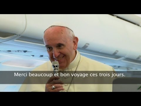 Dans l’avion du Pape François
