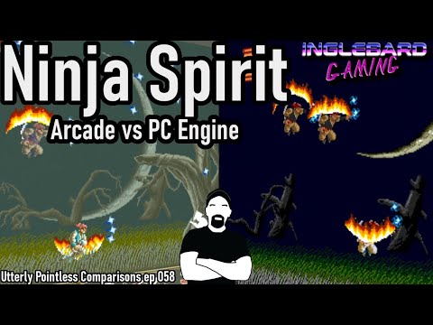 Ninja Spirit arcade vs PC Engine | Turbografx16 | complete game | comparison