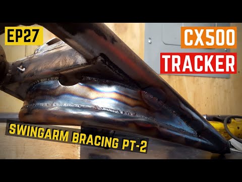 CX500 Tracker Build - Swingarm Bracing PT2 - EP 27
