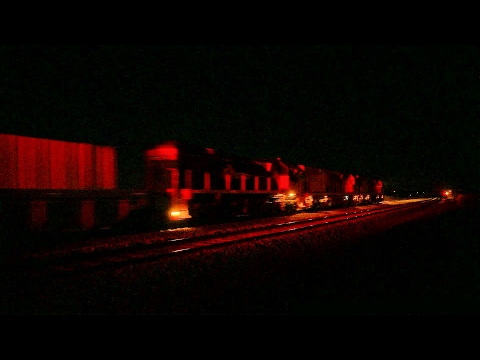 Aurizon Freight Train At Night - PoathTV Australian Trains & Railways