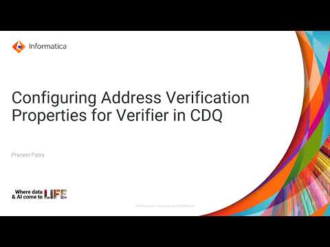 Configuring Address Verification Properties for Verifier in CDQ