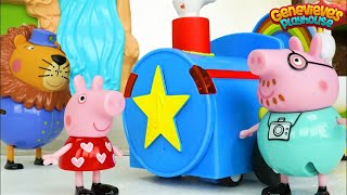 Peppa Pig Toy Zoo Animal Video de aprendizaje para niños!