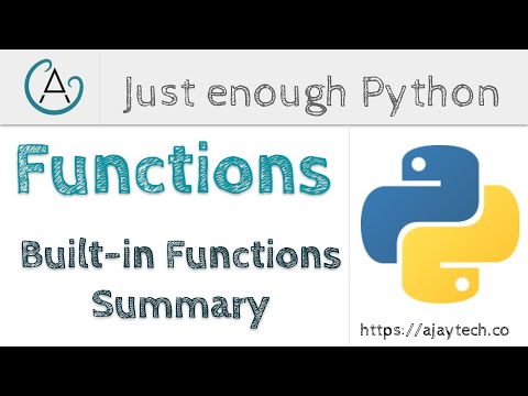 Python Functions Built In Functions Summary Just Enough Python