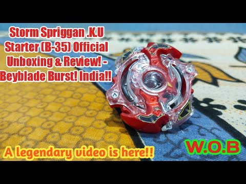 Storm Spriggan .K.U Starter (B-35) Official Unboxing & Review! - Beyblade Burst! India!!