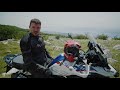 Simon Marčič riding winding Adriatic coast on Mitas TERRA FORCE-R