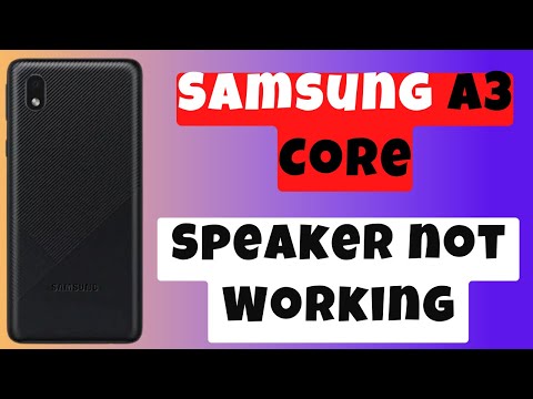 Samsung A3 Core Speaker not Working & Sound Problem Fix #a3core
