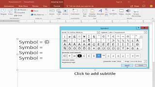 How to Insert a Symbol in PowerPoint Slide 2017