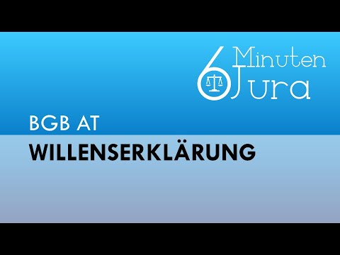 BGB AT - Willenserklärung