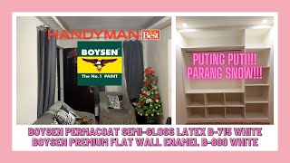 HANDYMAN BOYSEN PREMIUM ENAMEL WHITE B-800 BOYSEN PERMACOAT SEMI-GLOSS LATEX WHITE B-715 ALL WHITE