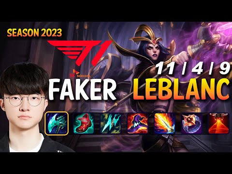T1 Faker LEBLANC vs AHRI Mid - Patch 13.12 KR Ranked