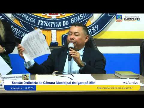 10/12/2025 | 37ª Sessão Ordinária da Câmara Municipal de Igarapé-Miri