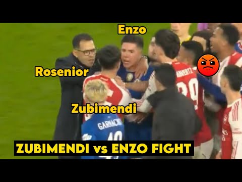 😱Zubimendi and Enzo Spotted in a Heated Fight After Arsenal beat Chelsea in Carabao Semifinals