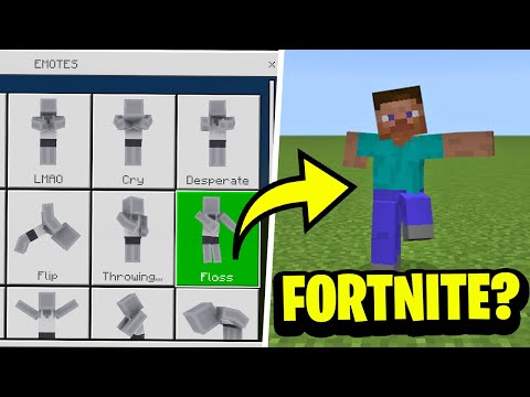 How to get FREE Emotes including Fortnite Dances in Minecraft?