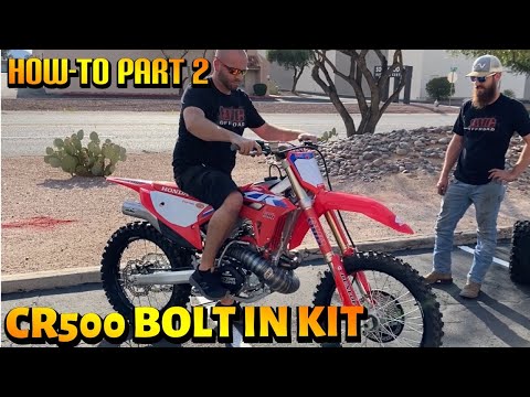 HONDA CR500R Bolt In Kit Install - HOW TO - 2021 2022 CRF450R Chassis  PART 2