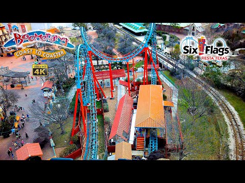 2023 Boomerang Coast to Coaster Roller Coaster On Ride 4K POV Six Flags Fiesta Texas