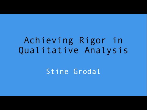 Achieving Rigor in Qualitative Analysis