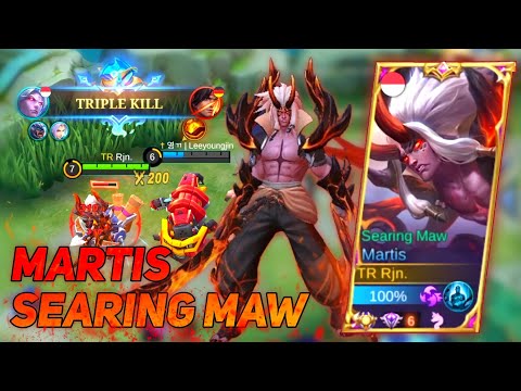 MARTIS SEARING MAW TRIPLE KILL CARRY THE GAME 🔥 GAMEPLAY TOP GLOBAL MARTIS INDONESIA - MLBB