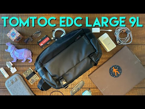 TomToc Compact EDC Sling Bag Large 9L Size Review and Walkthrough