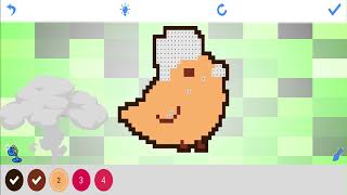 Relaxing Pixel Art Coloring Pages - Pixely Chicks Fun Painting Gameplay