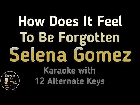 Selena Gomez How Does It Feel To Be Forgotten Karaoke Instrumental Lower Higher Male & Original Key