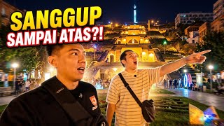 Thumbnail video CHALLENGE NAIK 572 TANGGA YEREVAN CASCADE MALAM HARI! SANGGUP GAK YA?!