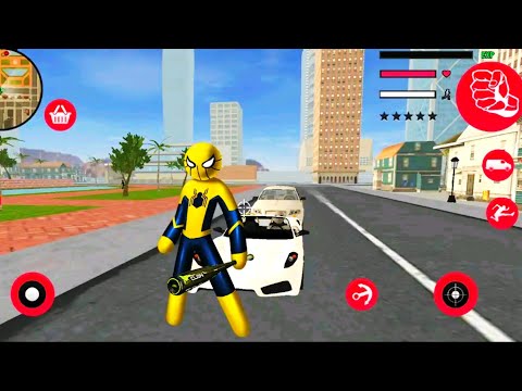 Mafia Spider Stickman Rope Hero Vegas Genster | Permainan Spiderman Stickman Android Gameplay