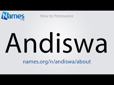 How to Pronounce Andiswa
