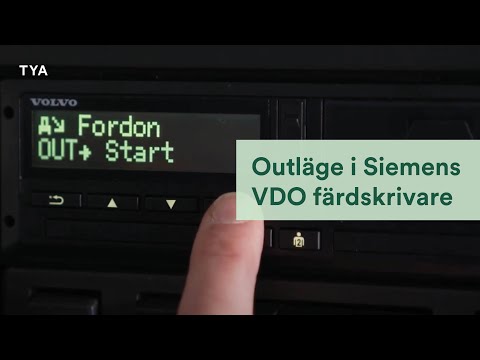 Siemens VDO färdskrivare - Outläget