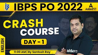 IBPS PO 2022 | Crash Course | English | Day #1 | By Santosh Ray