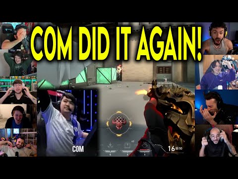 Valorant Streamers Reacts To EG C0M DOING THE FAMOUS C0M FLANK AGAIN To 1v4 CLUTCH Against LOUD