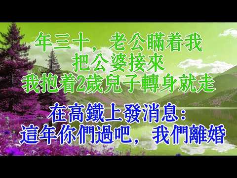 年三十，老公瞞著我把公婆接來，我抱著2歲兒子轉身就走，在高鐵上發消息：這年你們過吧，我們離婚#情感 #感情 #故事