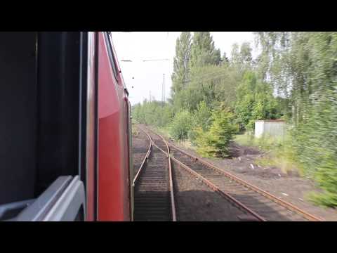 DB 218 mit vollgas raus aus Sarstedt (Aus dem Fenster heraus, 2014)