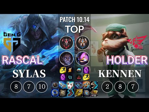 GEN Rascal Sylas vs RW Holder Kennen Top - KR Patch 10.14
