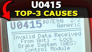 How To Fix U0415 Trouble Code: Invalid Data Received From Anti-Lock Brake System (ABS) Control Modul