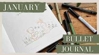 2021 January Bullet Journal Setup / Plan with Me / January Plan with Me / Archer & Olive Bujo Setup
