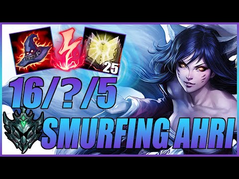 Rank 1 Ahri Smurfing! 600 AP In 16 Minutes!!!