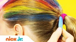 How to Create A Rainbow Helmet 🌈 Style Files Hair Tutorial | Sunny Day | Nick Jr.