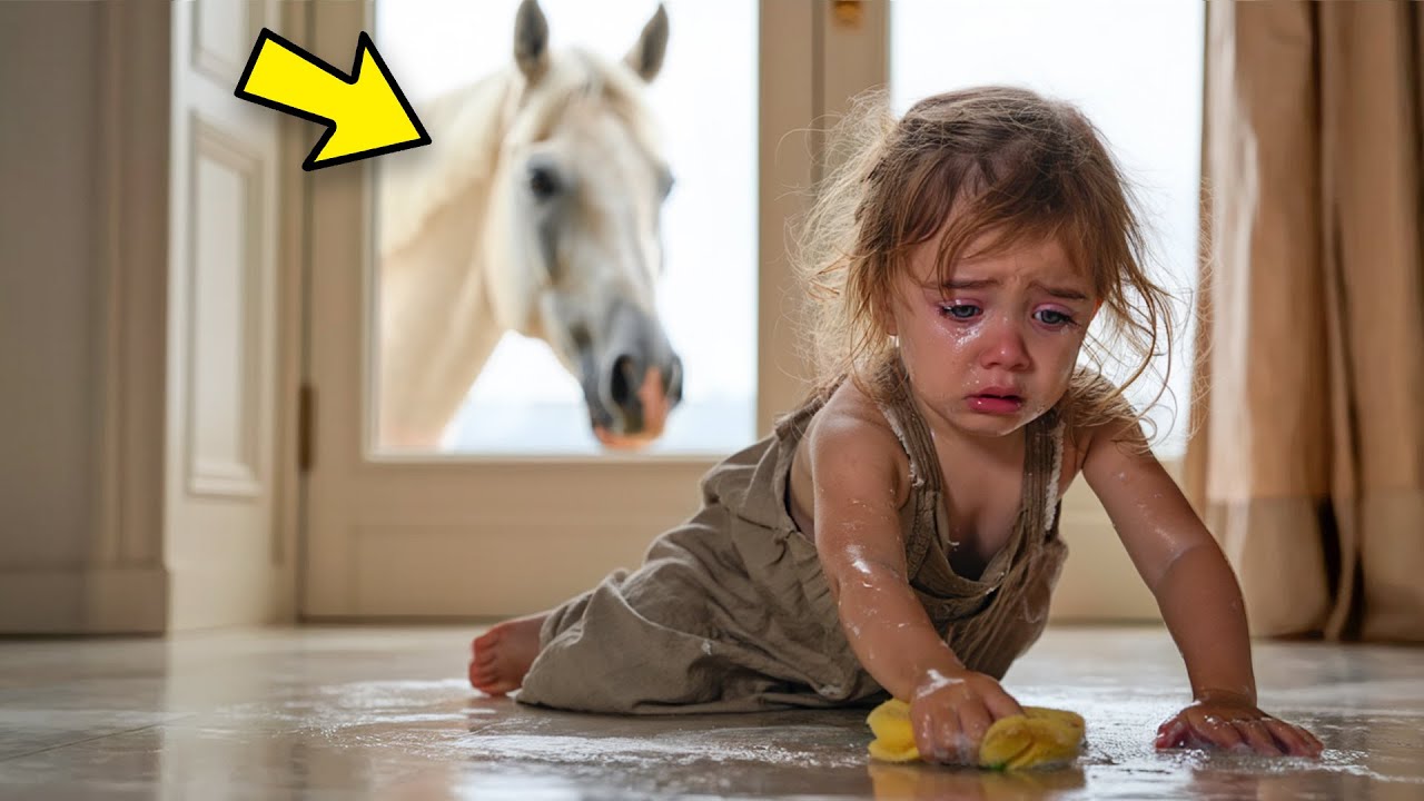 RICH MAN FORCED HIS SICK DAUGHTER TO CLEAN HIS MANSION EVERY DAY, but what the HORSE DOES…