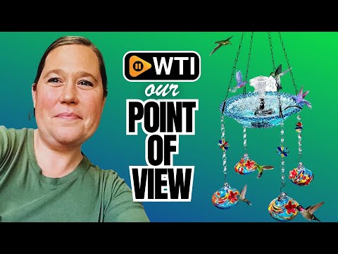 Hummingbird Feeders for Outdoors with Hummingbird Bath 2-in-1 Hanging Solar Bird Bath Fountains with 4 blue Feeder Pots Perfect Garden Decor for Outside - WTI product video review